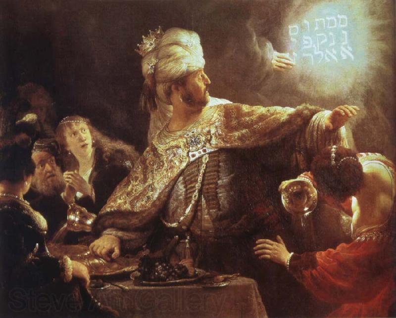 REMBRANDT Harmenszoon van Rijn Belshazzar-s Feast France oil painting art